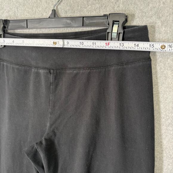 Eddie Bauer Leggings Womens Medium Black Elastic Waist Jersey‎ Base Layer Cotton - Picture 4 of 12